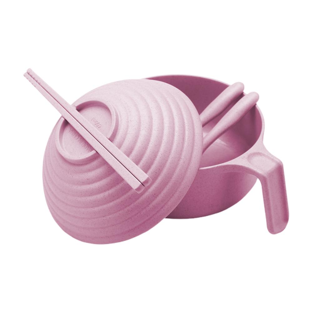 Ramen Noodle Bowl Cereal Bowl With Chopsticks Spoon And Fork Ramen Noodle Rice Bowl With Lid And Handle For Home Dorm Room