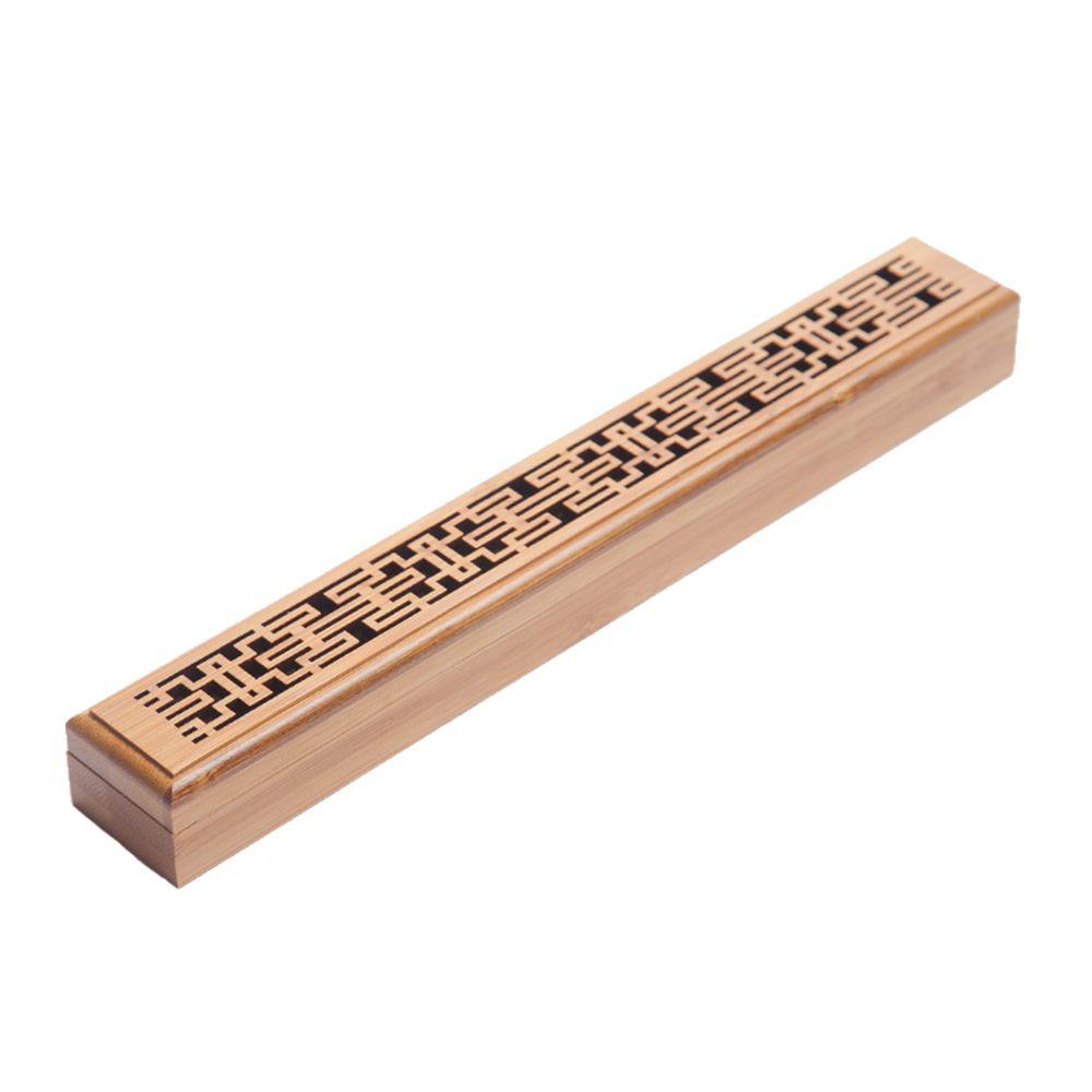 Aromatherapy Desktop Ornament Hollow carved Incense Holder Censer Ash Catcher Bamboo Incense Box