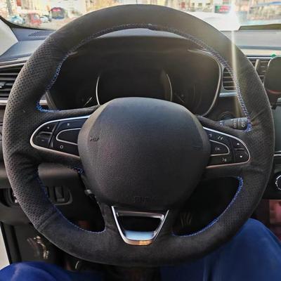 Ization Чехол на руль автомобиля Аксессуары Ручная прошивка Замша Кожа Нескользящий Для Renault Megane 4 Kadjar Koleos