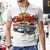 Tops Men's T-shirts Vintage Car Design Harajuku Sportswear Short Sleeve Luxury Fashion  O Neck Tracksuit Street Tees