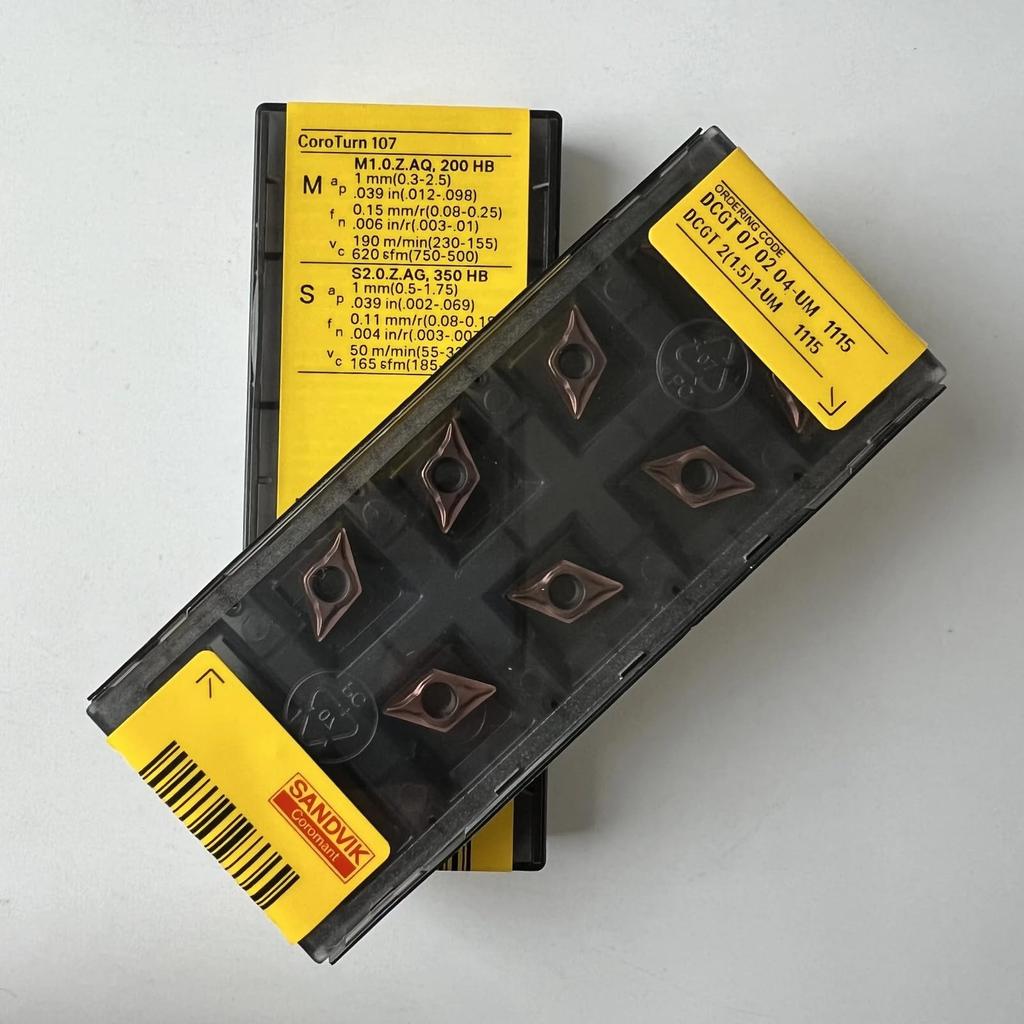 Original Sandvik / DCGT070204-UM 1115 /CNC Lathe Carbide Blade Tool 10 Pcs