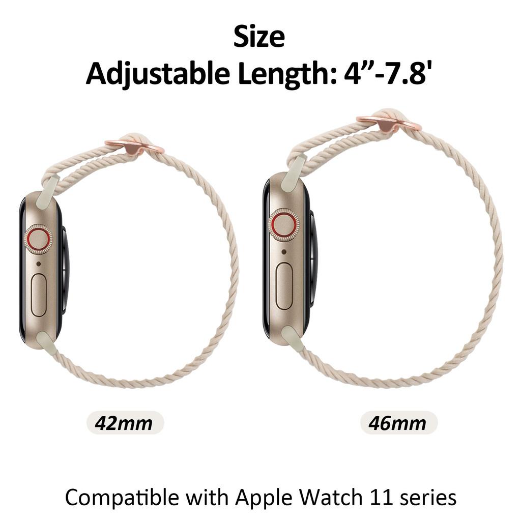 Плетеный ремешок для Apple Watch Ultra 3 2 49 мм 11 10 42/46 мм Нейлоновый эластичный ремешок-браслет для 9 8 7 41 мм/45 мм 6 5 4 SE3 40/44 мм