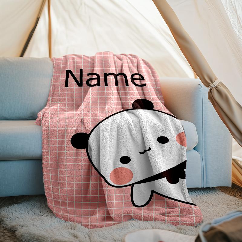 Personalized Custom Name Blanket - Bubu Dudu Print Design,Blanket for Sofa,Bed,Travel,Camping - Soft and Warm, Great Gift