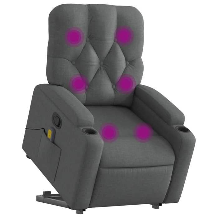 VidaXL Fauteuil de Massage Inclinable, Chaise de Relaxation avec Dossier et Repose-pied Réglables, Siège de Salon Salle de 3204723