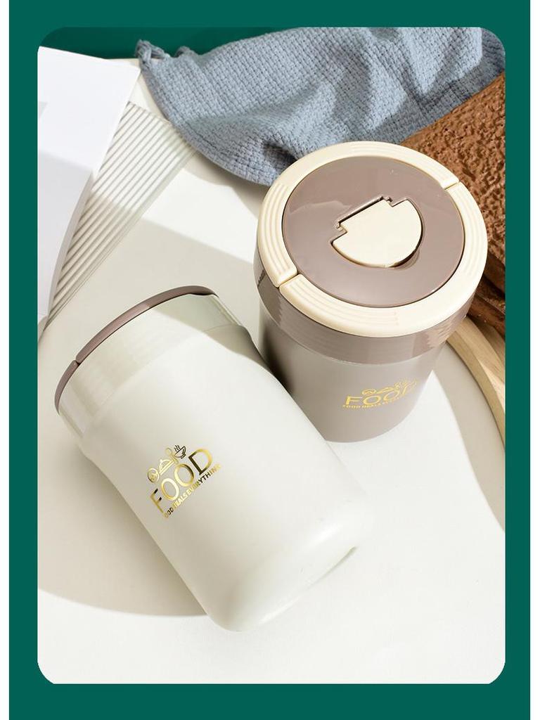 «Женская термокружка Mingrui 304 из нержавеющей стали с термоизоляцией — портативная герметичная кружка для завтрака и супа»