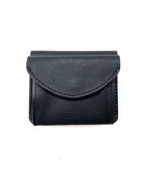 Minerva Box Leather Mini Wallet Compact Wallet Black [SOT] So-w-0181