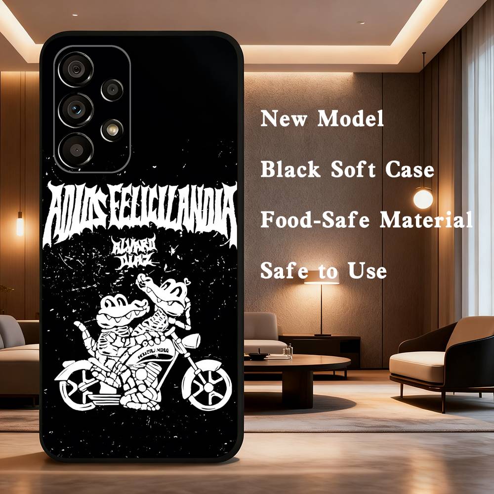 Singer A-Alvaro D-Diaz Case For Samsung Galaxy A73,52,71,22,Note,31,8,9,53,32,72,41,J7,Soft Black Silicone Cover