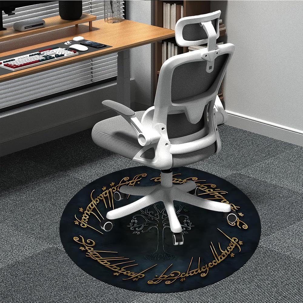 1pc The Lord of the Rings Office Round Area Rug, Under Office Chairs Bedroom Living Room Home Decor, Room Decoa1022170