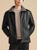 Men's Cut-Label Warm Plush Lined Jacket with Turn-Down Collar & Zipper Placket for Fall/Winter (J4Y176)