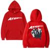 Корея Ateez 2025 Мировой тур в стиле фэнтези черное худи мужское женское трендовая толстовка Y2k унисекс флисовый пуловер с длинным рукавом