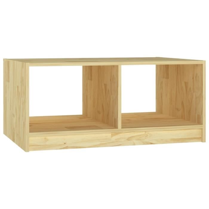 VidaXL Table basse 75x50x33,5 cm Bois de pin massif 809906