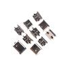 100 шт./коробка 10 моделей разъемов для зарядки USB Type-C, микс 6-контактных и 16-контактных, для набора для ремонта телефонов и цифровых продуктов