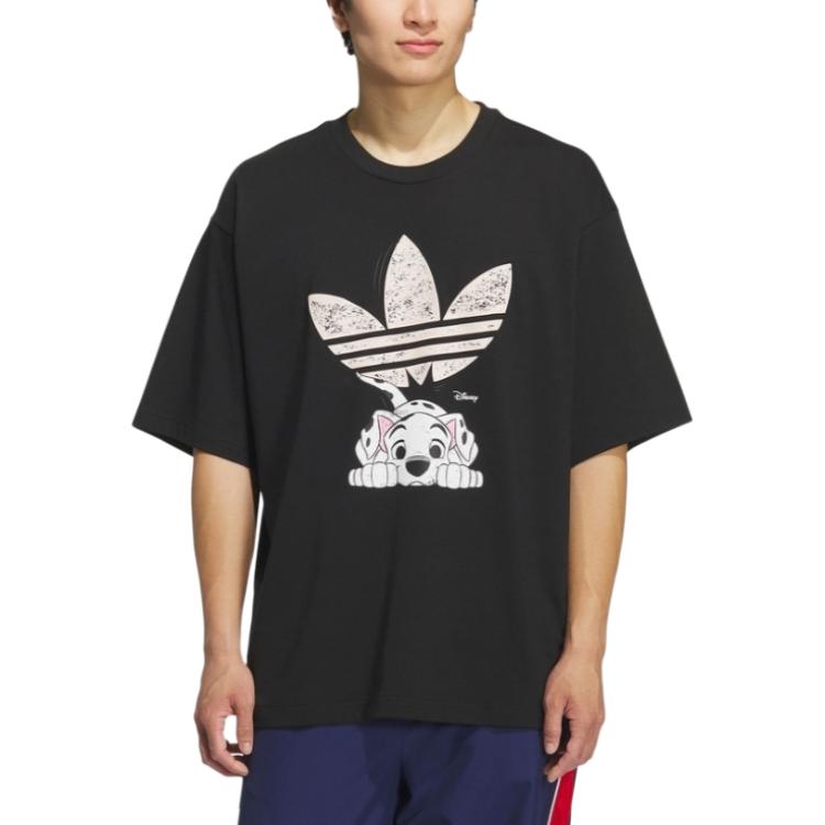 adidas Originals X Disney Classic Sports Series Футболка с круглым вырезом, модная, мягкая, удобная, универсальная, с коротким рукавом, мужская, топы KG6684