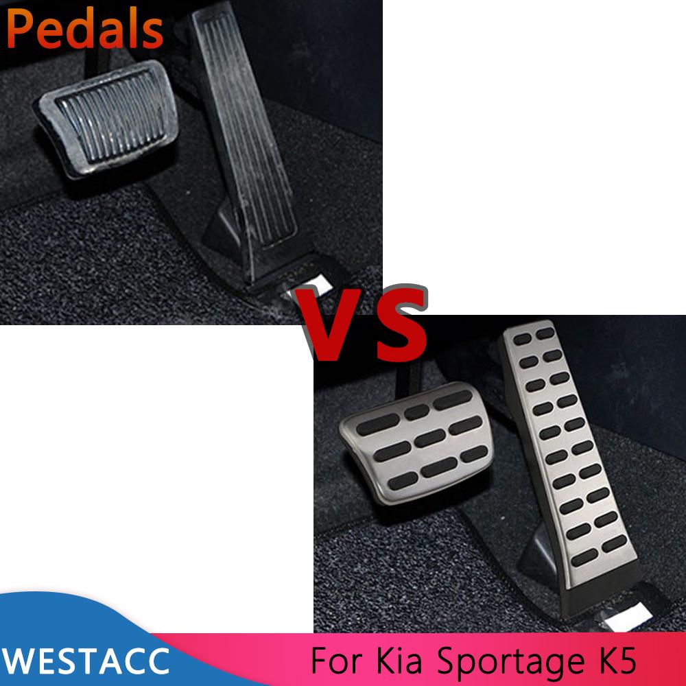 Автомобильные педали из нержавеющей стали, чехол для педали газа-тормоза акселератора для Kia Sportage 3 RSL 2010-2015 K5 2009-2016