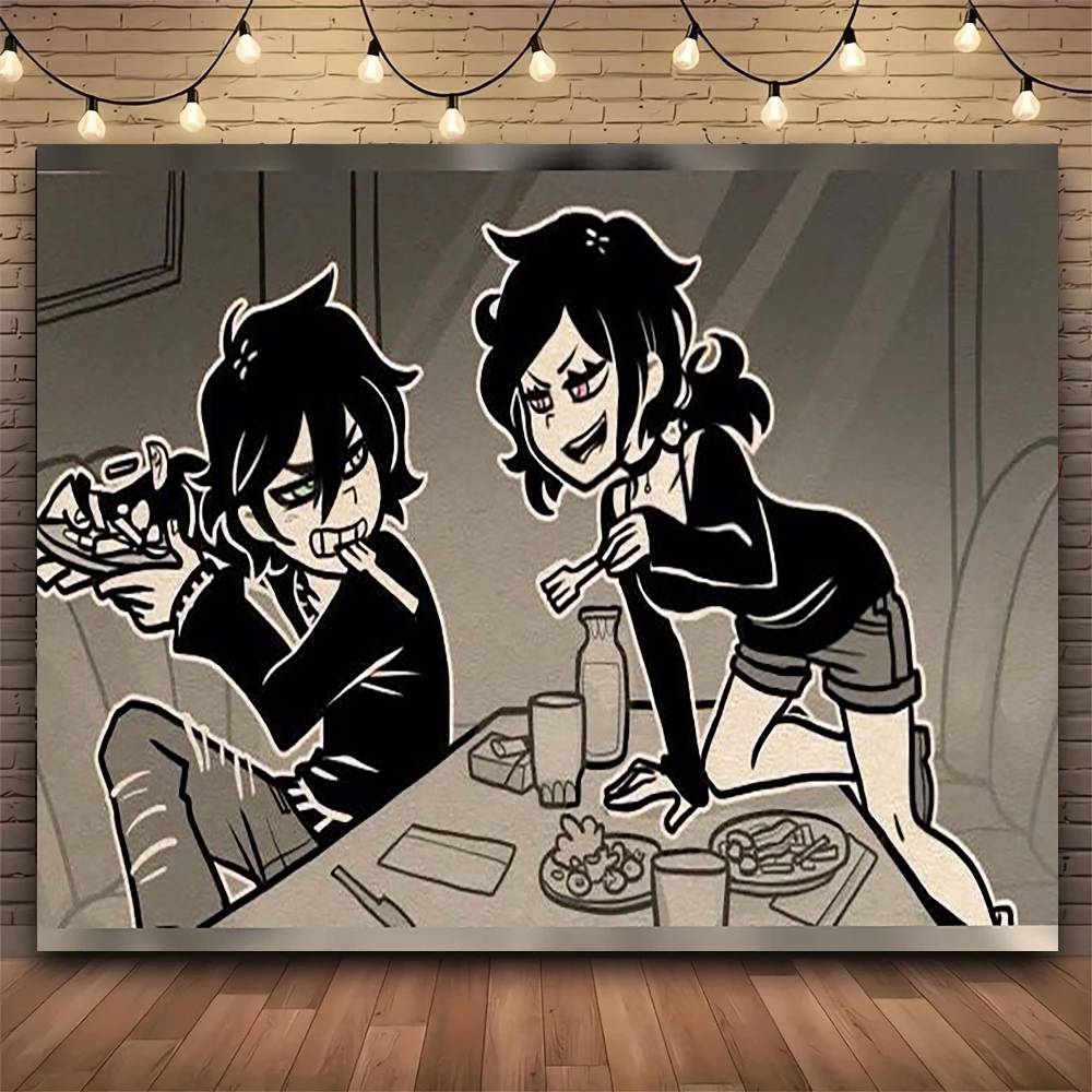 Game The Coffin Of Andy And Leyley Cartoon Tapestry Print Large Tapestry Wall Hanging Wall Tapestry  Decor Living Room Bedroom