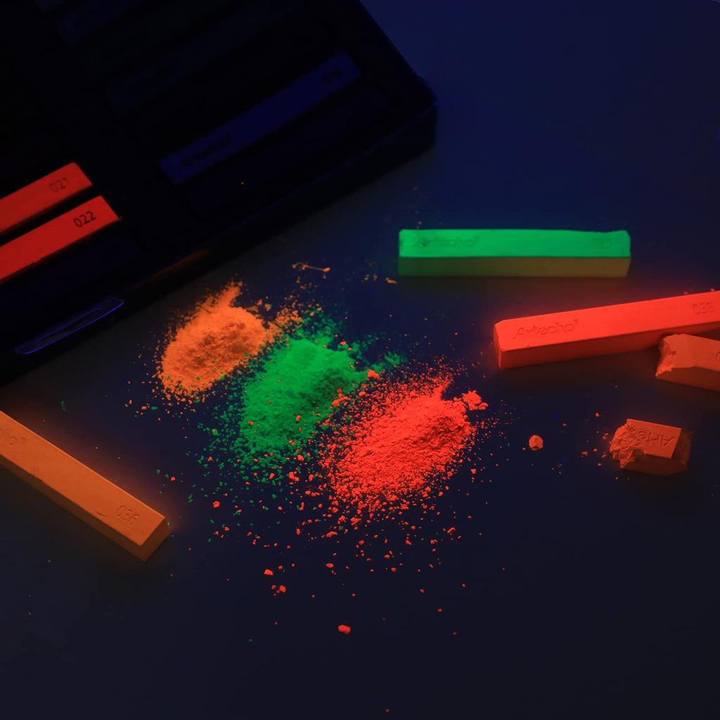 Мягкая пастель Artecho, 48 штук, 46 цветов, 4 флуоресцентных цвета, дополнительные бесплатные черно-белые квадратные мелки для художественных принадлежностей и