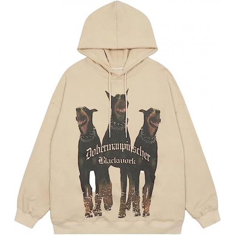 Hip Hop Graffiti Hoodie Loose Fit Long Sleeve Teens Couples Casual Streetwear