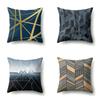 Nordic Style Ins Marble Polyester Pillowcase Car Decoration Home Printed Waist Cushion Pillowcase