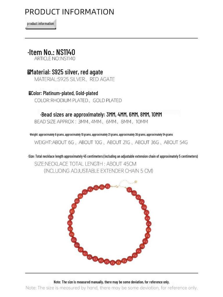 Колье из красного агата Banyan Tree с серебряной цепочкой S925 - Ручная работа, ретро-стиль, цепочка для ключиц для женщин.