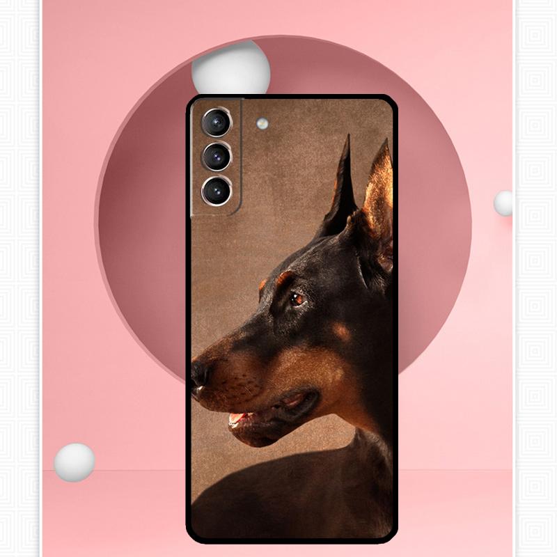 Чехол с собакой доберманом для Samsung Galaxy S22 S23 S24 Ultra Note 20 10 S8 S9 S10 Plus S21 S20 FE Мягкий чехол