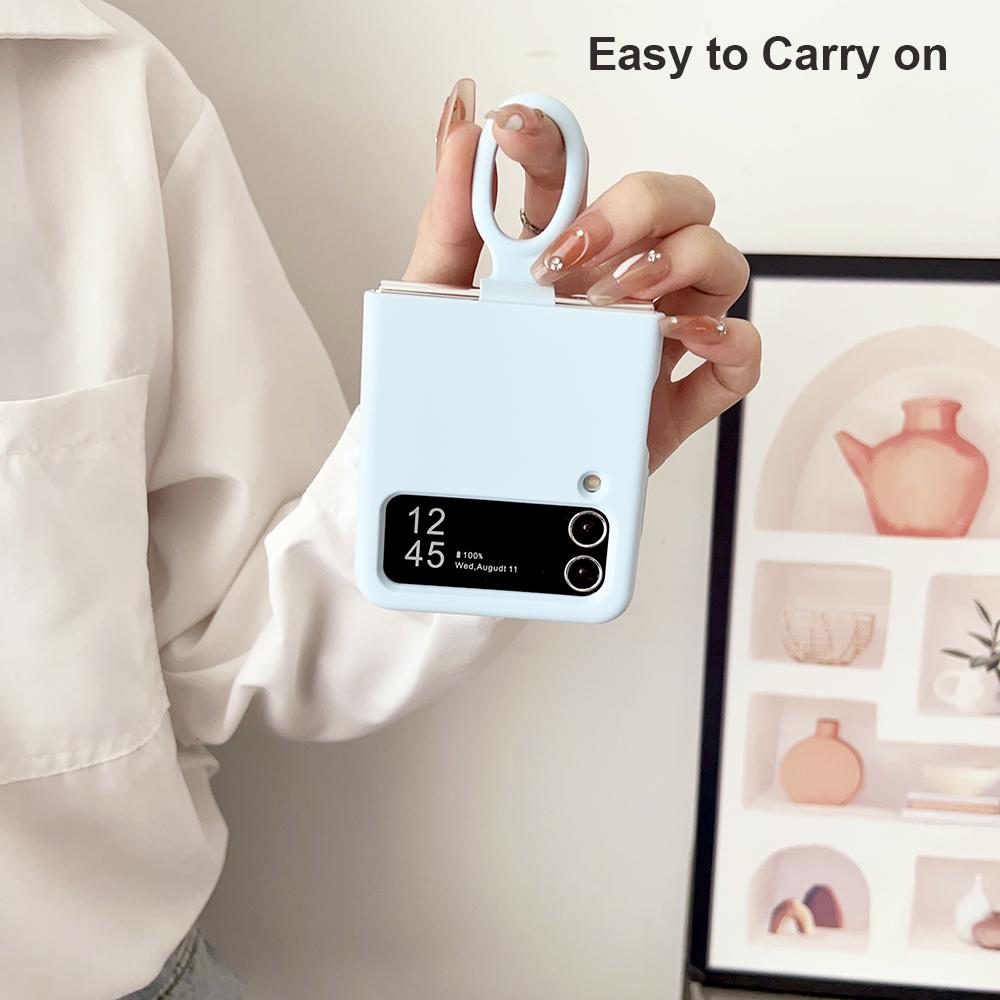 Для Samsung Galaxy Z Flip 6 5 4 3 2 1 Чехол Официальный Жидкий Силиконовый Чехол С Кольцом-Держателем Ударопрочный Чехол Для Z Flip 5 Мягкие Чехлы