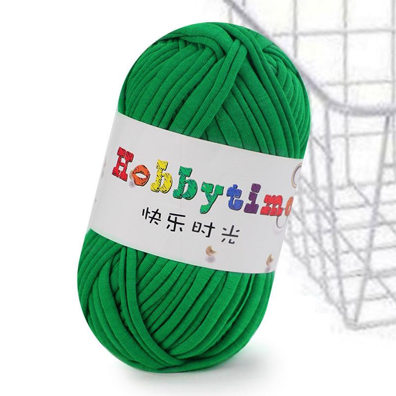 Crochet Knitting Tape Thick Cloth Fabric Strip Yarn 100%Polyester Craft For Hand Knitting Crochet Cushion Blanket Low Elasticity