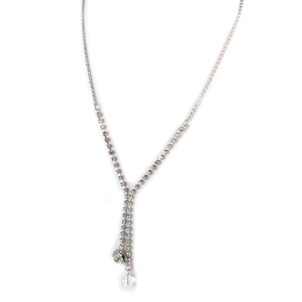 Les Trésors De Lily [N8824] — Дизайнерское колье «Сисси» серебристо-белого цвета.