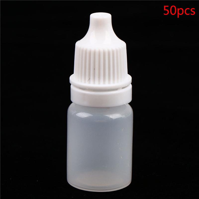 50Pcs Pet Plastic Empty Dropper Bottle 5Ml Liquid Eye Clear Water Vial