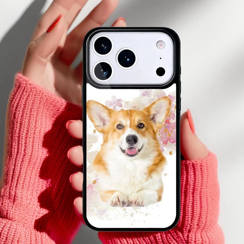 Забавный чехол для телефона с корги для iPhone 17 16 15 14 13 Pro Max Задняя крышка для 12 11 Pro Coque