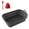 Silicone Air Fryer Basket Square Shape Foldable Airfryer Mold Food Baking Pan Kitchen Replacement Grill Liners