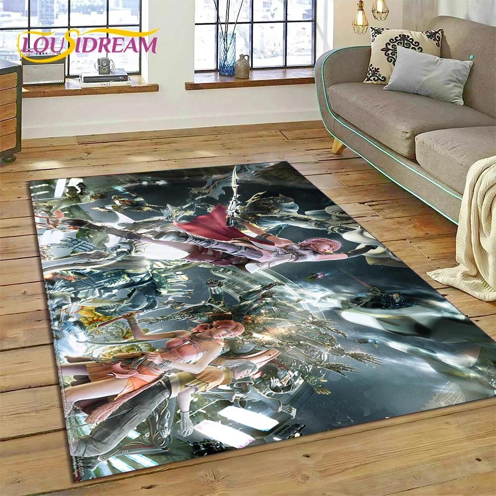 Final Fantasy Series Games Cartoon Rug Carpet for Living Room Bedroom Home Decor,Floor Mat Non-slip Decoration for Sofa Doormat