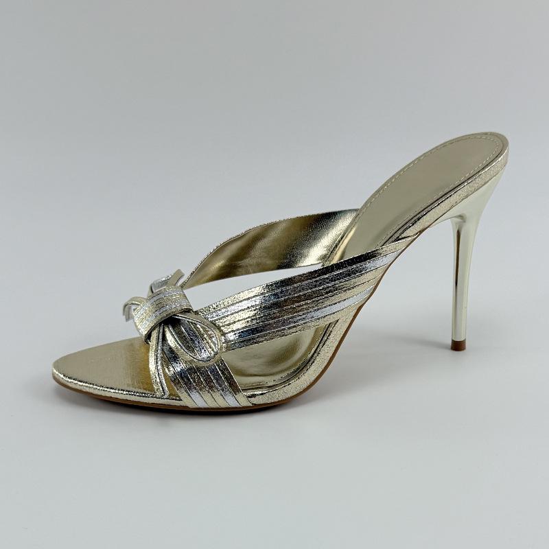 2025 Женские универсальные босоножки и шлепанцы с перекрестными ремешками, круглым носком и высоким каблуком - Мода весна/осень, доступны большие размеры