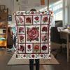 Rose Flower Print Flannel Blanket, High quality Comfortable for All Seasons, Home Decor, Warmth and Comfort, Perfect for Christmas Gifts101