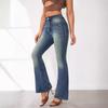 2024 Retro Slim-Fit Flared Stretch Embroidered Women's Jeans