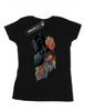 Женская/женская хлопковая футболка с профилем «Черная пантера»