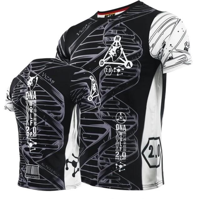 Boxing Muaythai Kickboxing Wrestling MMA UFC Tshirt Men Summer Quick Dry Material Art Short Sleeve Top Casual O-neck Fitness Loose Pullover