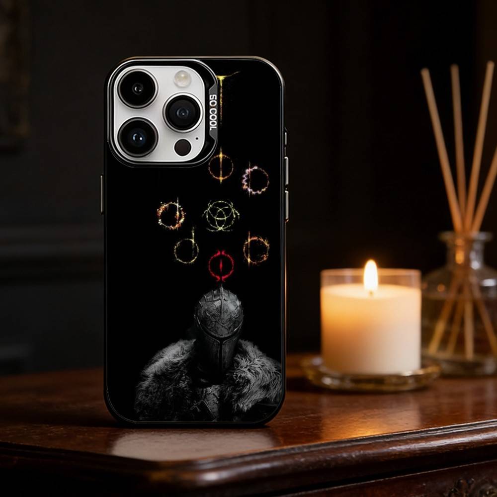 Чехол для телефона D-Dark S-Souls Game Цвет Серебристый Корпус Для IPhone 17 16 15 14 13 12 11 Pro Max Plus