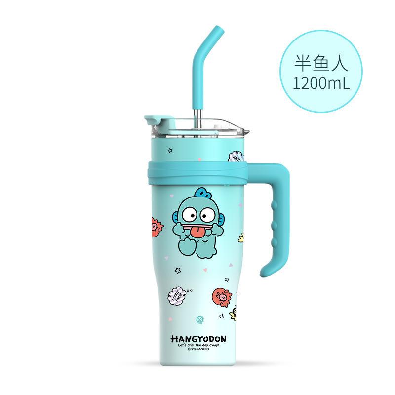 Sanrio Thermos Cup Big Mac Bingba Cup Water Cup Large Capacity Stainless Steel High Value Straw Cup