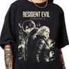 Ретро футболка Resident Evil Requiem Мужская и женская Летняя хлопковая одежда Повседневная мода Круглый вырез Короткий рукав Футболка Уличная одежда