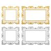 Gold Silver Single and Double Surround Socket Frame Home Decor Wall Sticker Light Switch Cover