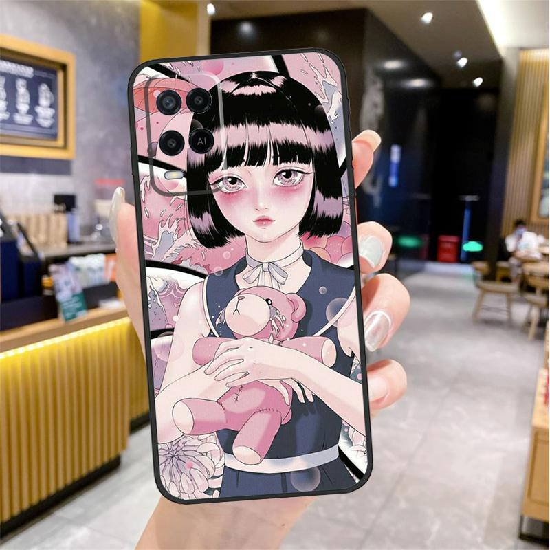 Мультяшный Эстетичный Чехол Для Девочки Для Oppo A96 A76 A16 A17 A18 A60 A80 A40 A38 A58 A78 A98 A94 A74 A54 A15 A57 A77 A5 Pro
