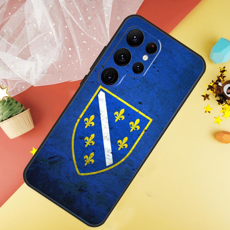 Флаг Боснии и Герцеговины Чехол Для Samsung Galaxy S24 Ultra S23 S22 Plus S21 S20 FE S8 S9 S10 Note 10 20 Ultra Чехол