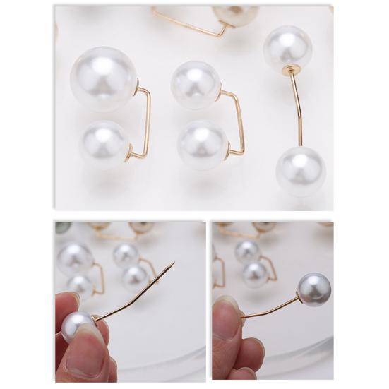 Clothes Brooch Classic Simple Graceful Fine Workmanship Fixed Clothes Simulation Pearl Pin for Dating
