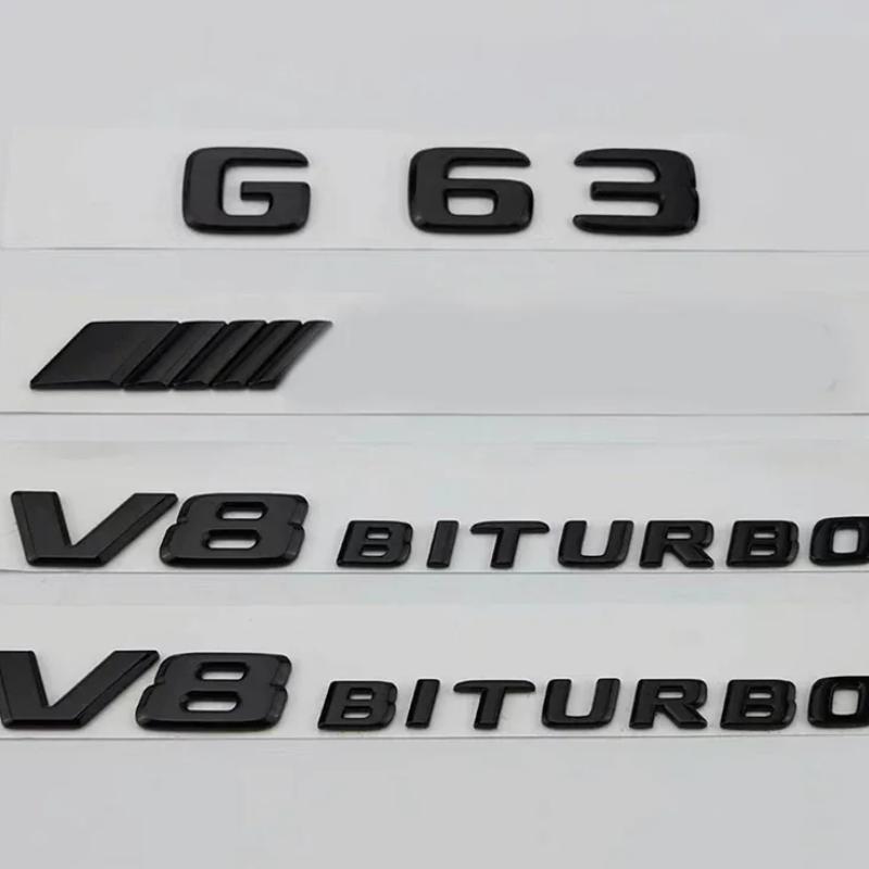 3D ABS Черный Задний Значок-Буквы Логотип Багажника Автомобиля G63 G65 G500 G550 V12 V8 BITURBO Эмблема Для Mercedes Benz W463 W464 Аксессуары