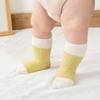 Носки для новорожденных с принтом, однотонные носки средней длины, модные детские носки без косточек