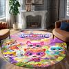 1pc Super Kitties Adventures1 Print Round Carpet Chair Round Carpet Suitable for Bedroom Living Room Home Decorative Carpet