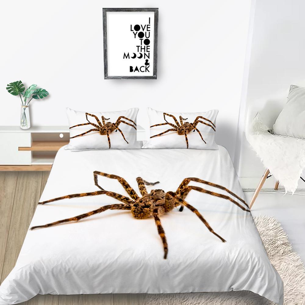 Комплект постельного белья с 3D принтом паука для спальни, тема насекомых, пододеяльник, наволочка, 2 или 3 шт., AU240 * 270, очень большое украшение для дома