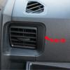 RUIQ Front Air Conditioning Vent Ring Garnish Panel for the New Daihatsu Atrai S700V/S710V (Satin Silver)