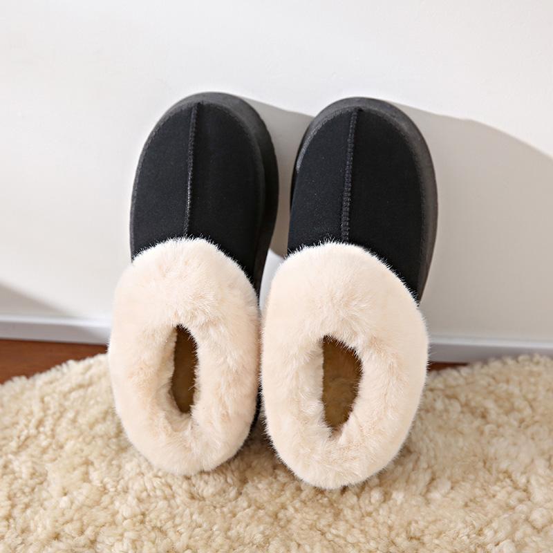 Домашние тапочки для женщин 2024 года, новые зимние повседневные теплые толстые нескользящие хлопковые тапочки с флисовой обувью для женщин