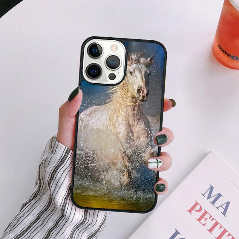 Чехол для телефона «Бегущие лошади» для iPhone 17 Air 14 13 12 16 Pro Max 15 Plus Защитный корпус Max coque